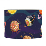 Food Planets Pattern Print Drum Lamp Shade