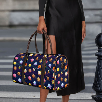 Food Planets Pattern Print Duffle Bag