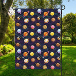 Food Planets Pattern Print Garden Flag