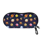 Food Planets Pattern Print Glasses Case