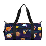 Food Planets Pattern Print Gym Bag