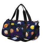 Food Planets Pattern Print Gym Bag