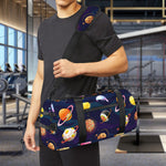 Food Planets Pattern Print Gym Bag