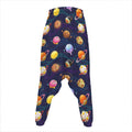Food Planets Pattern Print Hammer Pants