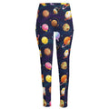 Food Planets Pattern Print High-Waisted Pocket Leggings