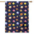 Food Planets Pattern Print House Flag