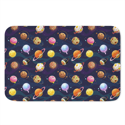 Food Planets Pattern Print Indoor Door Mat
