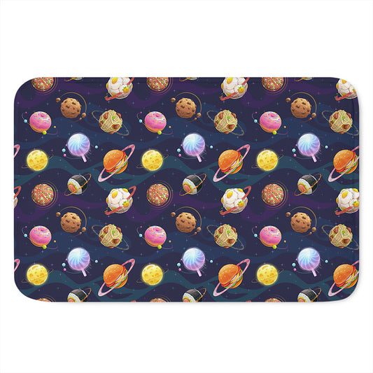 Food Planets Pattern Print Indoor Door Mat