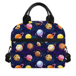 Food Planets Pattern Print Insulated Lunch Bag