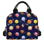 Food Planets Pattern Print Insulated Lunch Bag