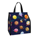 Food Planets Pattern Print Insulated Lunch Tote