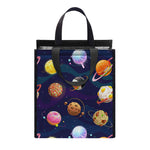 Food Planets Pattern Print Insulated Lunch Tote