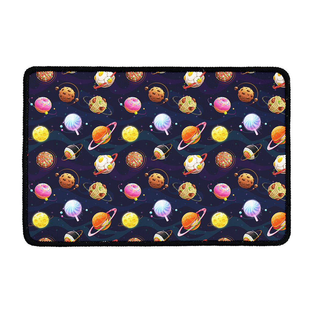 Food Planets Pattern Print Kitchen Mat