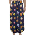 Food Planets Pattern Print Lantern Pants