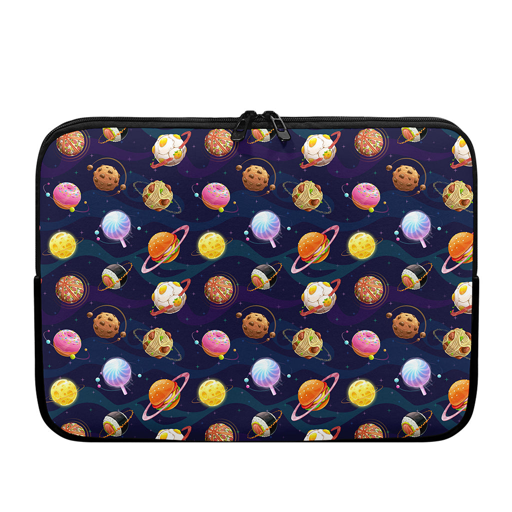 Food Planets Pattern Print Laptop Sleeve