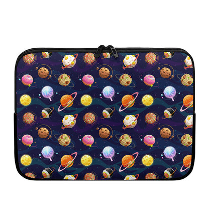 Food Planets Pattern Print Laptop Sleeve