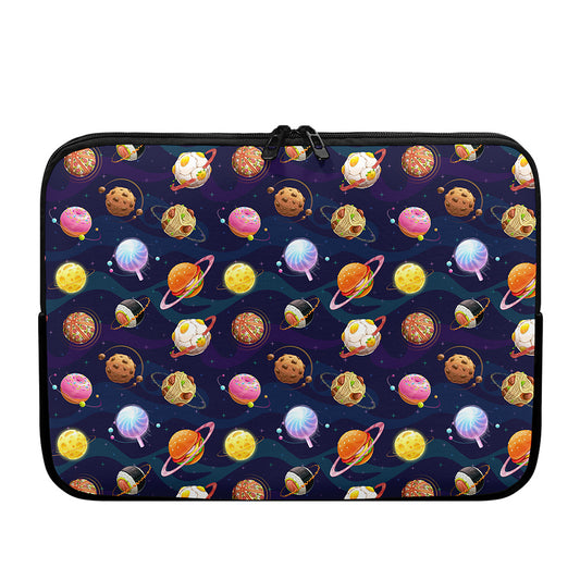 Food Planets Pattern Print Laptop Sleeve