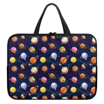 Food Planets Pattern Print Laptop Sleeve With Handle