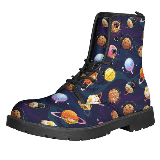 Food Planets Pattern Print Backpack
