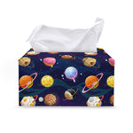 Food Planets Pattern Print Leather Tissue Box Cover
