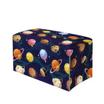 Food Planets Pattern Print Leather Tissue Box Cover