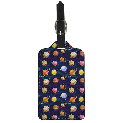 Food Planets Pattern Print Luggage Tag