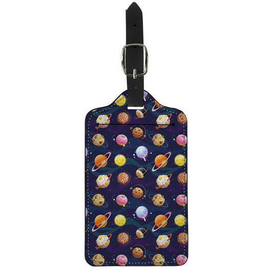 Food Planets Pattern Print Luggage Tag