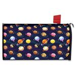 Food Planets Pattern Print Mailbox Cover