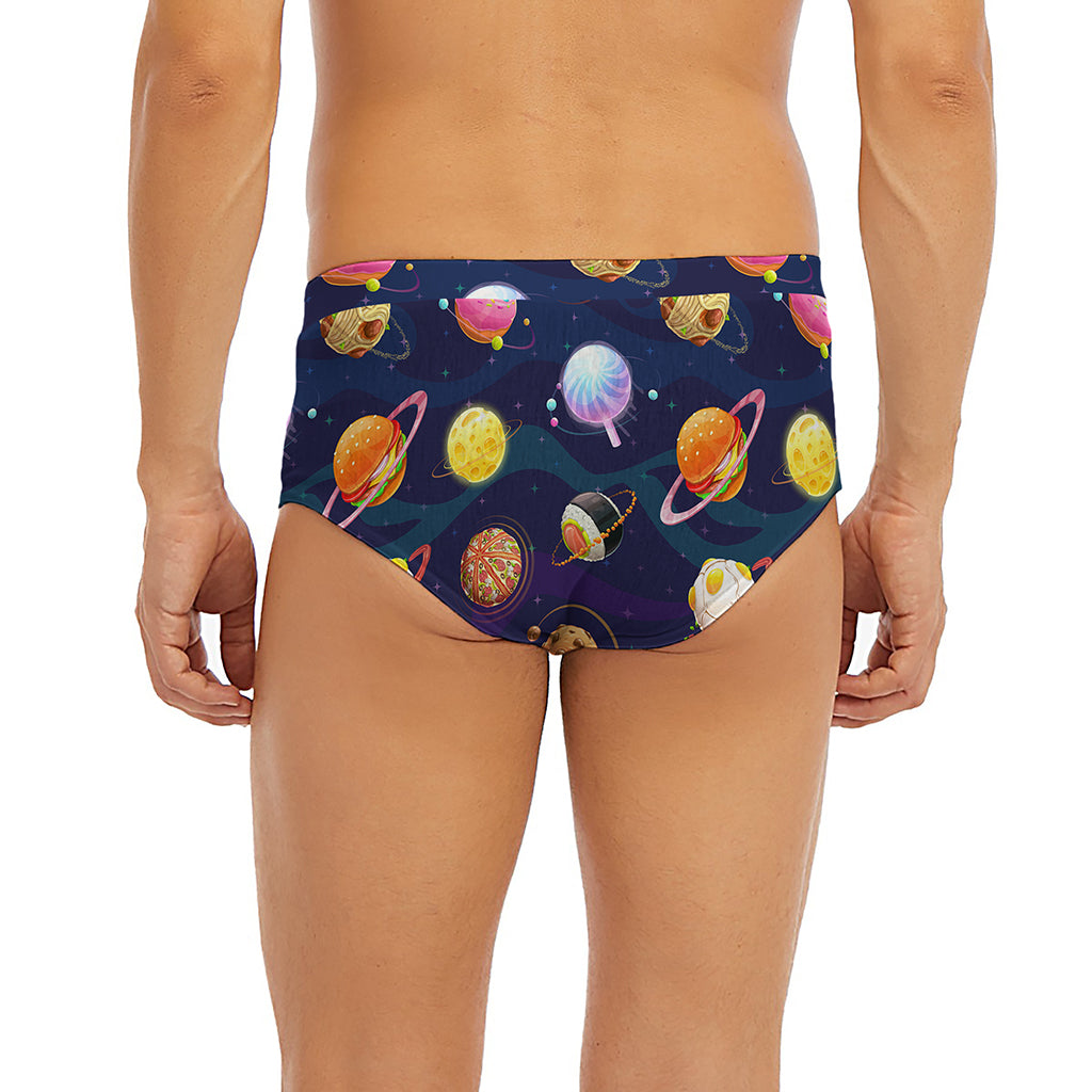Food Planets Pattern Print Men's Briefs
