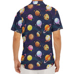 Food Planets Pattern Print Men's Deep V-Neck Shirt