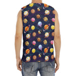Food Planets Pattern Print Men's Fitness Tank Top