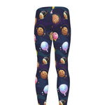 Food Planets Pattern Print Men's leggings