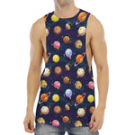 Food Planets Pattern Print Men's Muscle Tank Top