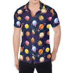 Food Planets Pattern Print Men's Shirt