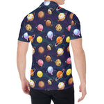 Food Planets Pattern Print Men's Shirt