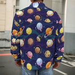 Food Planets Pattern Print Men's Shirt Jacket
