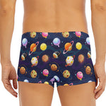Food Planets Pattern Print Men's Short Boxer Briefs