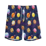 Food Planets Pattern Print Men's Sports Shorts