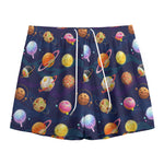 Food Planets Pattern Print Mesh Shorts