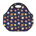 Food Planets Pattern Print Neoprene Lunch Bag