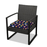 Food Planets Pattern Print Outdoor Seat Cushion Cover