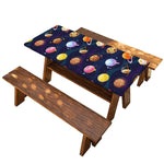 Food Planets Pattern Print Picnic Table Cover