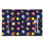 Food Planets Pattern Print Placemat