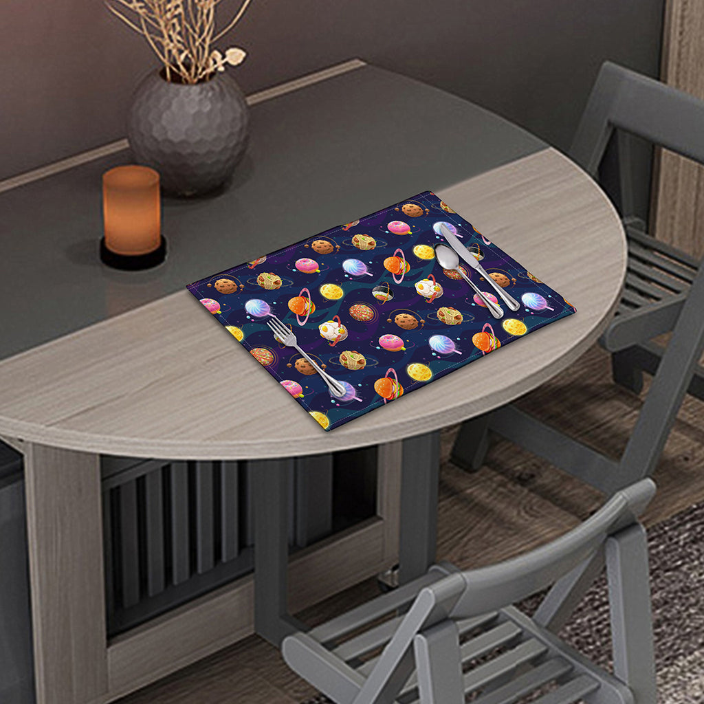 Food Planets Pattern Print Placemat