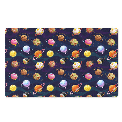 Food Planets Pattern Print Polyester Doormat