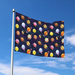 Food Planets Pattern Print Polyester Flag