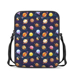 Food Planets Pattern Print Rectangular Crossbody Bag