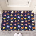Food Planets Pattern Print Rubber Doormat