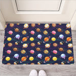 Food Planets Pattern Print Rubber Doormat