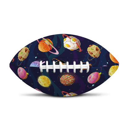 Food Planets Pattern Print Rugby Ball